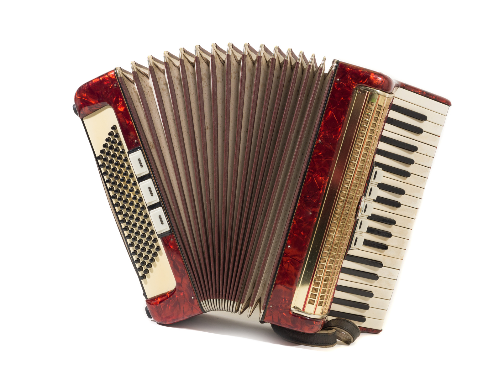 schönes altes akkordeon, schifferklavier, ziehharmonika